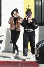 VANESSA and STELLA HUDGENS Out for Coffee in Los Angeles 02/25/2017