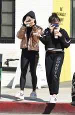 VANESSA and STELLA HUDGENS Out for Coffee in Los Angeles 02/25/2017