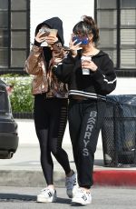 VANESSA and STELLA HUDGENS Out for Coffee in Los Angeles 02/25/2017