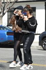 VANESSA and STELLA HUDGENS Out for Coffee in Los Angeles 02/25/2017