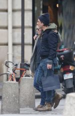 VANESSA PARADIS and Samuel Benchetrit Out in Paris 02/17/2017
