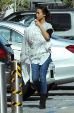 ZOE SALDANA Out in Los Angeles 02/19/2017