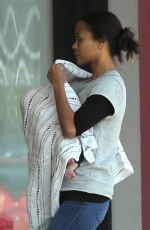 ZOE SALDANA Out in Los Angeles 02/19/2017