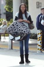 ZOE SALDANA Out in Los Angeles 02/19/2017