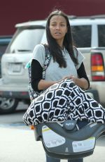 ZOE SALDANA Out in Los Angeles 02/19/2017