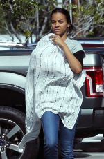ZOE SALDANA Out in Los Angeles 02/19/2017