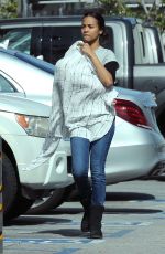 ZOE SALDANA Out in Los Angeles 02/19/2017
