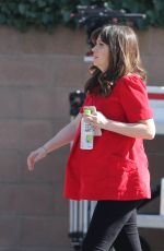 ZOOEY DESCHANEL on the Set of 