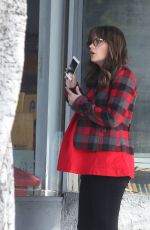 ZOOEY DESCHANEL on the Set of 