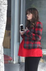 ZOOEY DESCHANEL on the Set of 