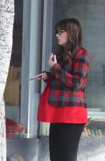 ZOOEY DESCHANEL on the Set of 