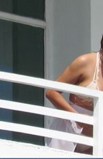 ABIGAIL RATCHFORD in Bikini on Her Balcony in a Hotel in Miami Beach 03/23/2017