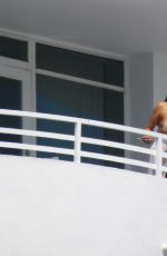 ABIGAIL RATCHFORD in Bikini on Her Balcony in a Hotel in Miami Beach 03/23/2017