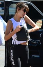 ALESSANDRA AMBROSIO Arrives at Tracy Anderson