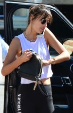 ALESSANDRA AMBROSIO Arrives at Tracy Anderson