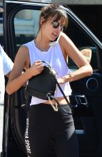 ALESSANDRA AMBROSIO Arrives at Tracy Anderson