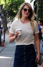 ALI LARTER in Denim Skirt Out in West Hollywood 03/14/2017
