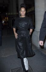 ALICIA KEYS Leave Isabelle Marrant Fashion Show at Paris Fashion Week 03/02/2017