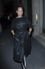 ALICIA KEYS Leave Isabelle Marrant Fashion Show at Paris Fashion Week 03/02/2017