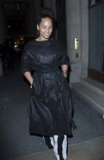 ALICIA KEYS Leave Isabelle Marrant Fashion Show at Paris Fashion Week 03/02/2017
