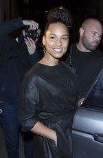 ALICIA KEYS Leave Isabelle Marrant Fashion Show at Paris Fashion Week 03/02/2017