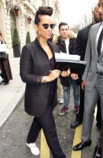ALICIA KEYS Leaves Royal Monceau Hotel in Paris 03/03/2017