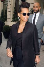 ALICIA KEYS Leaves Royal Monceau Hotel in Paris 03/03/2017