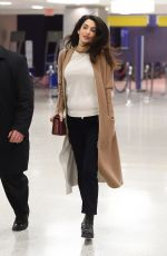 AMAL CLOONEY at JFK Airport in New York 03/11/2017