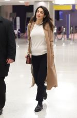 AMAL CLOONEY at JFK Airport in New York 03/11/2017