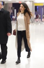 AMAL CLOONEY at JFK Airport in New York 03/11/2017