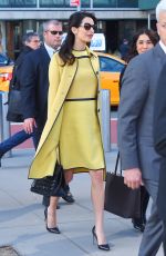 AMAL CLOONEY Leaves Her Hotel in New York 03/09/2017