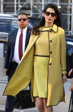 AMAL CLOONEY Leaves Her Hotel in New York 03/09/2017