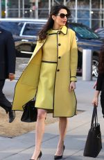 AMAL CLOONEY Leaves Her Hotel in New York 03/09/2017