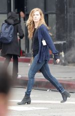 AMY ADAMS on the Set of Sharp Objects in Los Angeles 03/21/2017