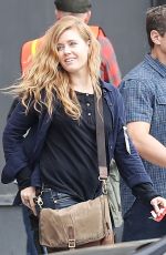 AMY ADAMS on the Set of Sharp Objects in Los Angeles 03/21/2017