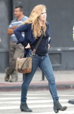 AMY ADAMS on the Set of Sharp Objects in Los Angeles 03/21/2017