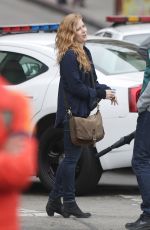 AMY ADAMS on the Set of Sharp Objects in Los Angeles 03/21/2017