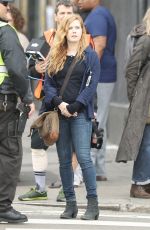 AMY ADAMS on the Set of Sharp Objects in Los Angeles 03/21/2017