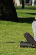 ANA BRAGA Working Out at a Park in Studio City 03/01/2017