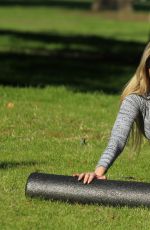ANA BRAGA Working Out at a Park in Studio City 03/01/2017