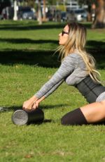 ANA BRAGA Working Out at a Park in Studio City 03/01/2017