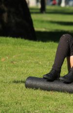 ANA BRAGA Working Out at a Park in Studio City 03/01/2017