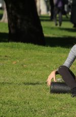 ANA BRAGA Working Out at a Park in Studio City 03/01/2017