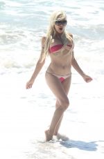 ANGLEIQUE FRENCHY MORGAN in Bikini at a Beach in Malibu 03/21/2017