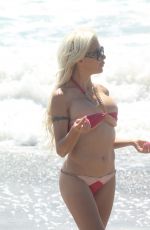 ANGLEIQUE FRENCHY MORGAN in Bikini at a Beach in Malibu 03/21/2017