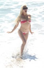 ANGLEIQUE FRENCHY MORGAN in Bikini at a Beach in Malibu 03/21/2017