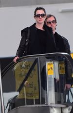 ANNE HATHAWAY at JFK Airport in New York 03/07/2017