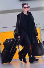 ANNE HATHAWAY at JFK Airport in New York 03/07/2017