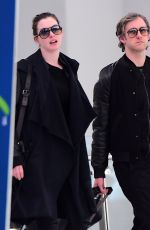 ANNE HATHAWAY at JFK Airport in New York 03/07/2017