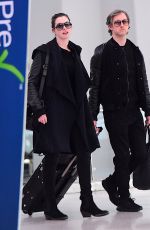 ANNE HATHAWAY at JFK Airport in New York 03/07/2017